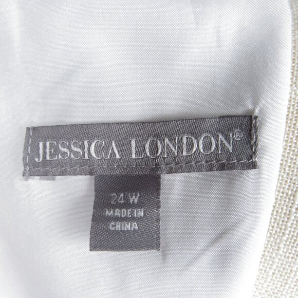 Jessica London Floral Multicolored Sleeveless Fully Lined Sleeveless Sheath Dres - Picture 8 of 9